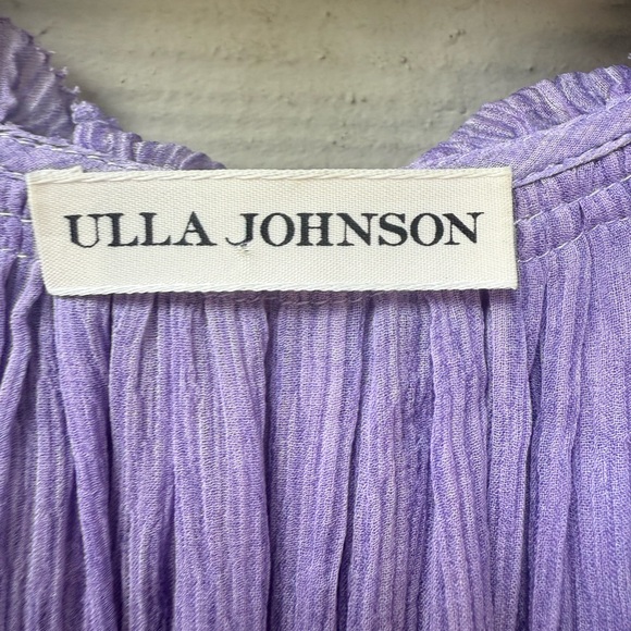 Ulla Johnson Lilac Aberdeen Ruffled Mini Dress - Picture 7 of 12